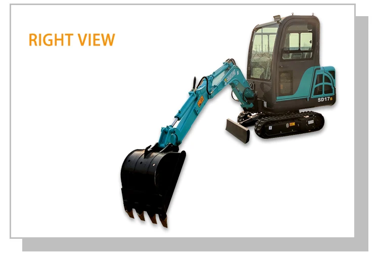 1600KG mini excavator small digger with attachment for sale