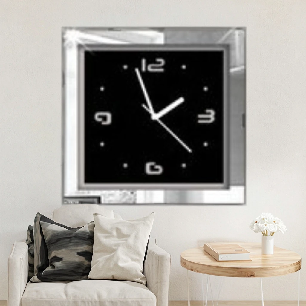 Odern-reloj con pegatina de espejo extraíble, decoración de pared - Main Image