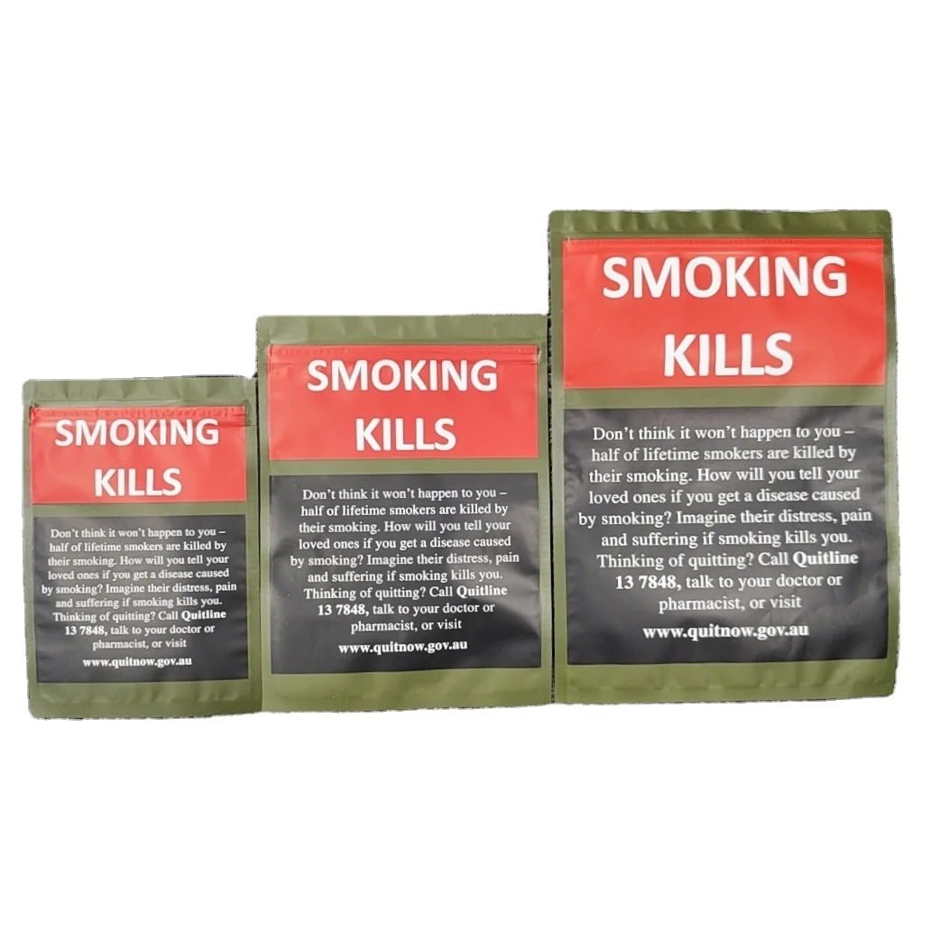 tobacco 100g 100g Printed Rolling Tobacco Pouch - Custom Smell Proof Zipper Bags for  Tobacco & Snacks
