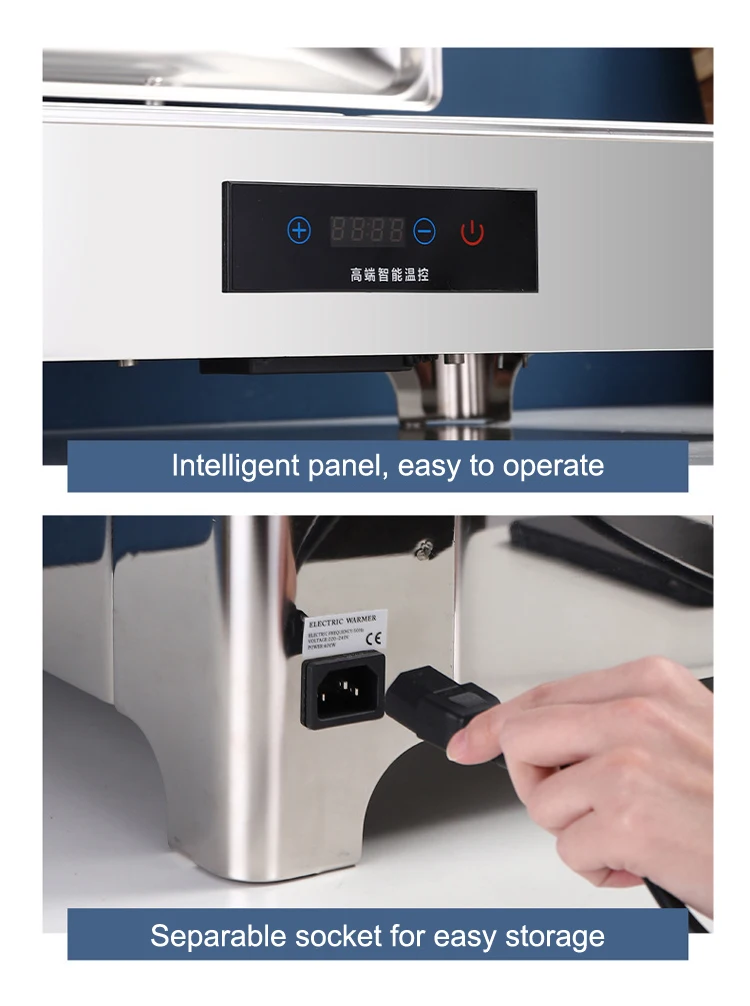 Stainless Steel Chafing Dish Set With Electric Or Fuel Heater Chafing