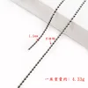 HYg15-001 โซ่ลูกปัดกลม 1.5มม. สแตนเลสสีเงิน