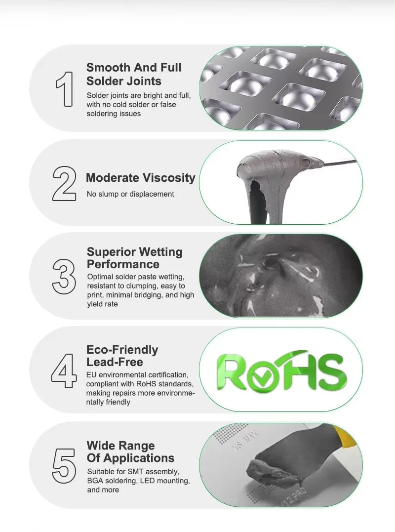 Outil d'entretien de pâte à souder sans plomb RELIFE HW32 pour assemblage SMT BGA soudure