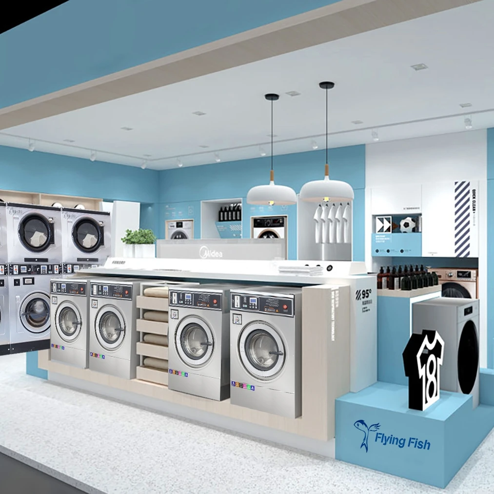 Commercial Laundromat Stack Washing Machine and Dryer Laundry Washer and Dryer Equipment