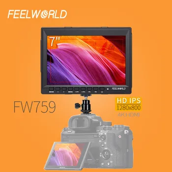 FEELWORLD FW759 7" IPS Ultra-thin Camera Monitor HD 1280x800 Peaking Focus Field Monitor OEM Bulk Order Factory Direct Wholesale detail image