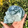 Moss Agate Skull