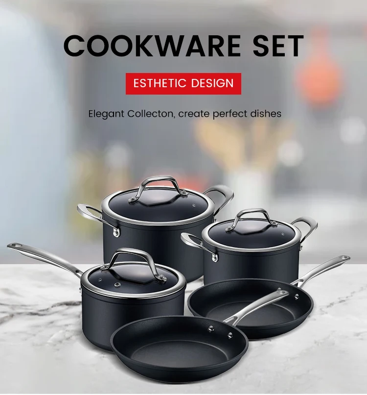 2022 Restaurant Kitchen Best Luxury Oversized Tempered Glass Lids Exceptionally Cookware Set