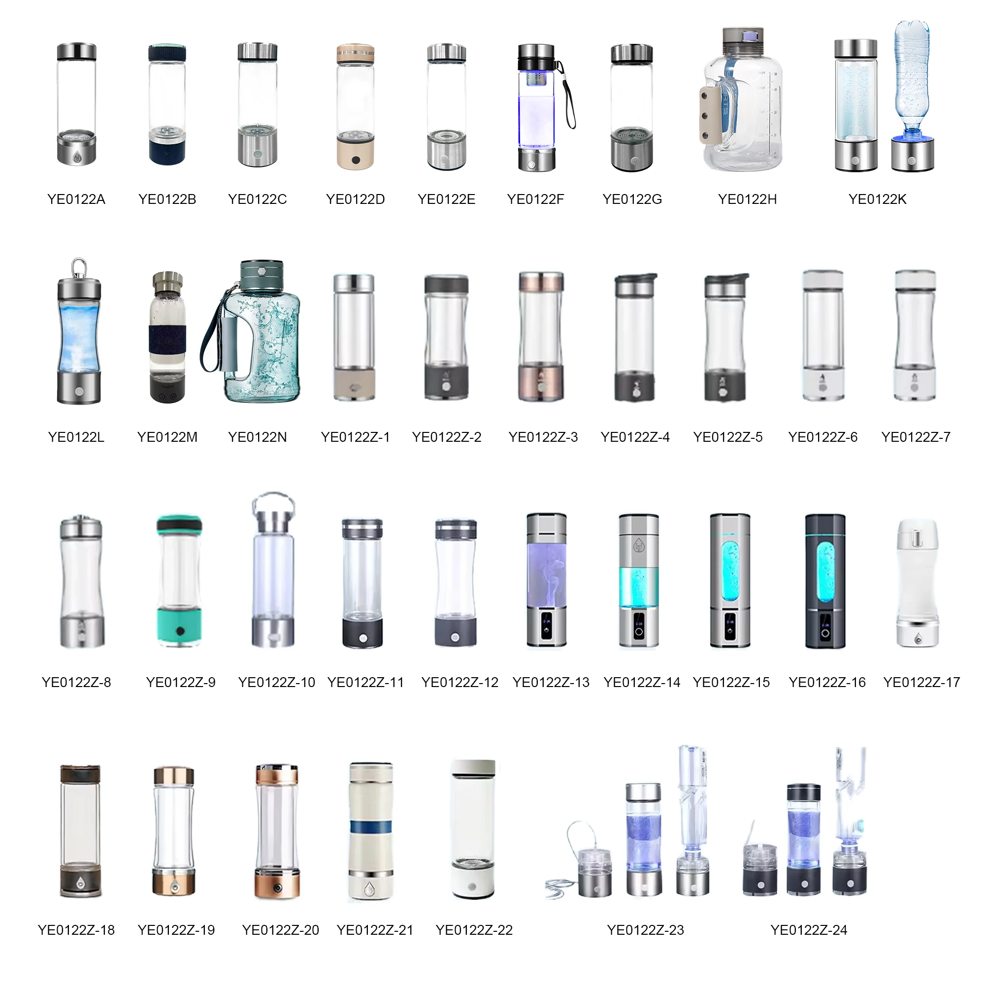 Rechargeable Hydrogen Water Generator Portable Hydrogen Water Ionizer Machine Hydrogen Water Bottle for Home Office Travel