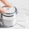 white silver cosmetic cream jar