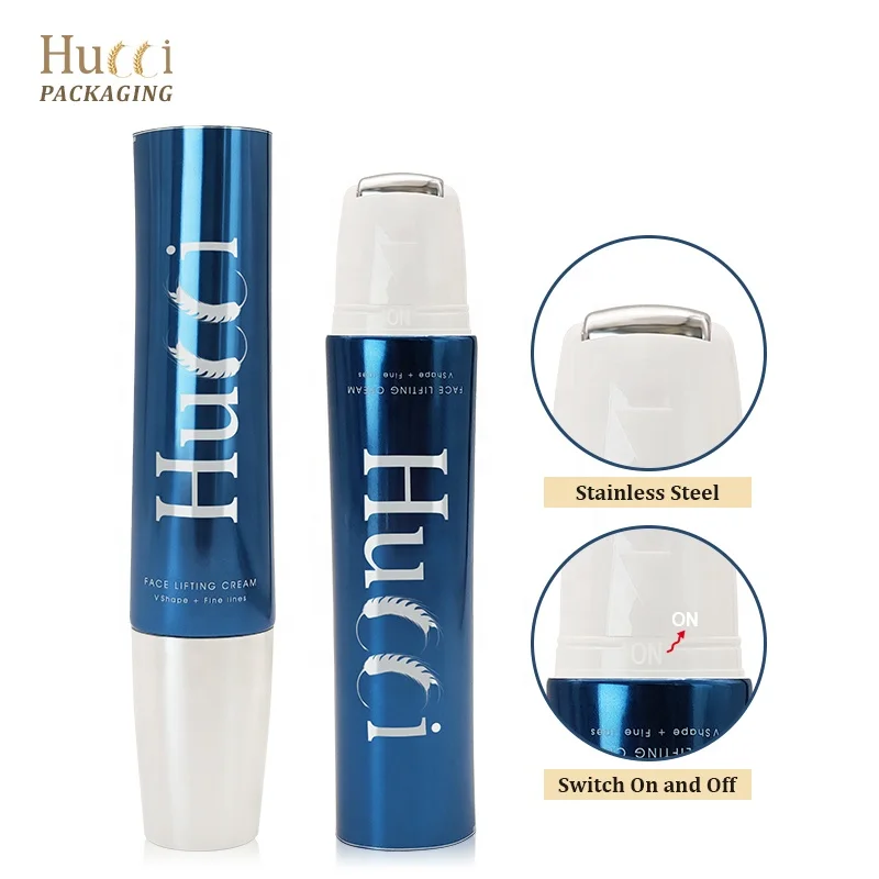 30 Ml 60 Ml OEM Empty Single Stainless Roller Applicator Cosmetic Tube Massage Packaging for Face Lifting Oil Serum Lotion Cream