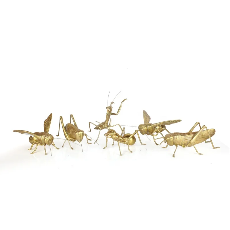 Wholesale Resin New 3D Gold Ants beetle Insect gift Sculpture For Home Decoration