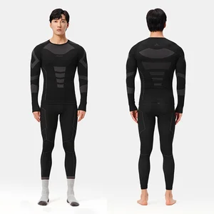 Pelliot New Men's Outdoor Functional Base Layer Antibacterial High Elastic Quick-Drying Sportswear Underwear Set