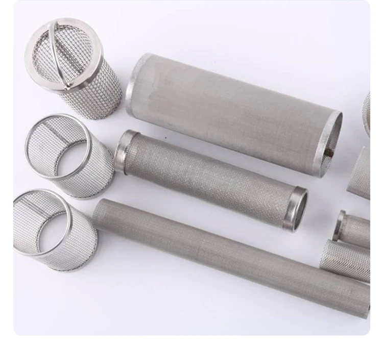 Food Grade Stainless Steel Filters 25 50 60 Micron Cylinder Mesh Tube