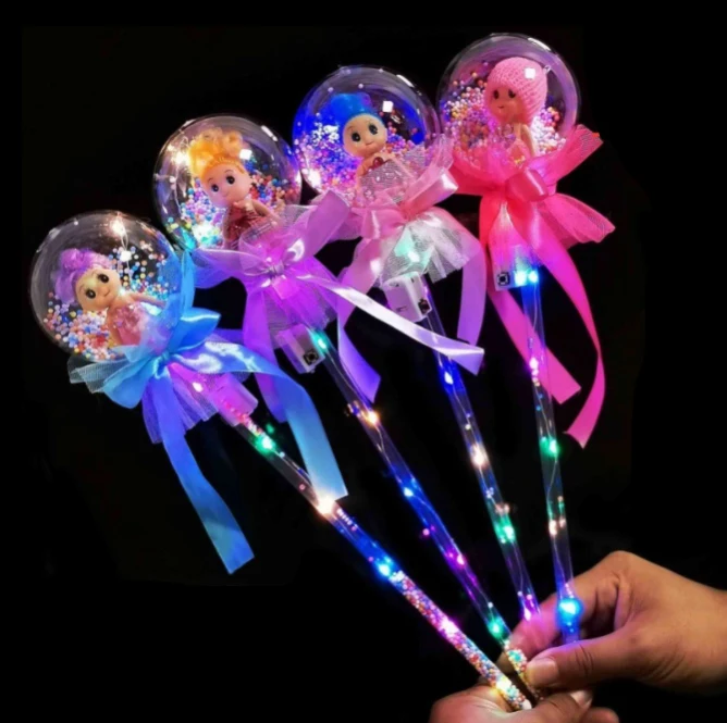 Милая мультяшная кукла-палочка Детские праздничные уличные игрушки светодиодная палочка
