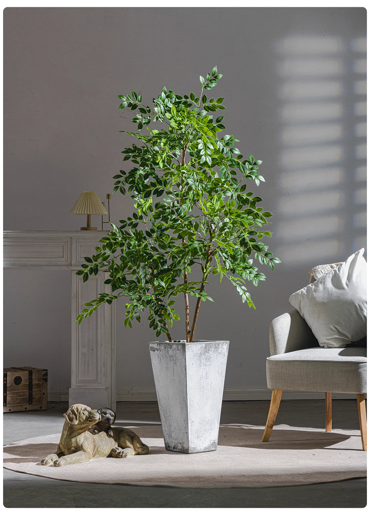 1.9M Tall Plastic Tree Simulation Tree Factory Hot Sale Facked Artificial Plants Greenery Potted Outdoor Indoor Home Decoration manufacture