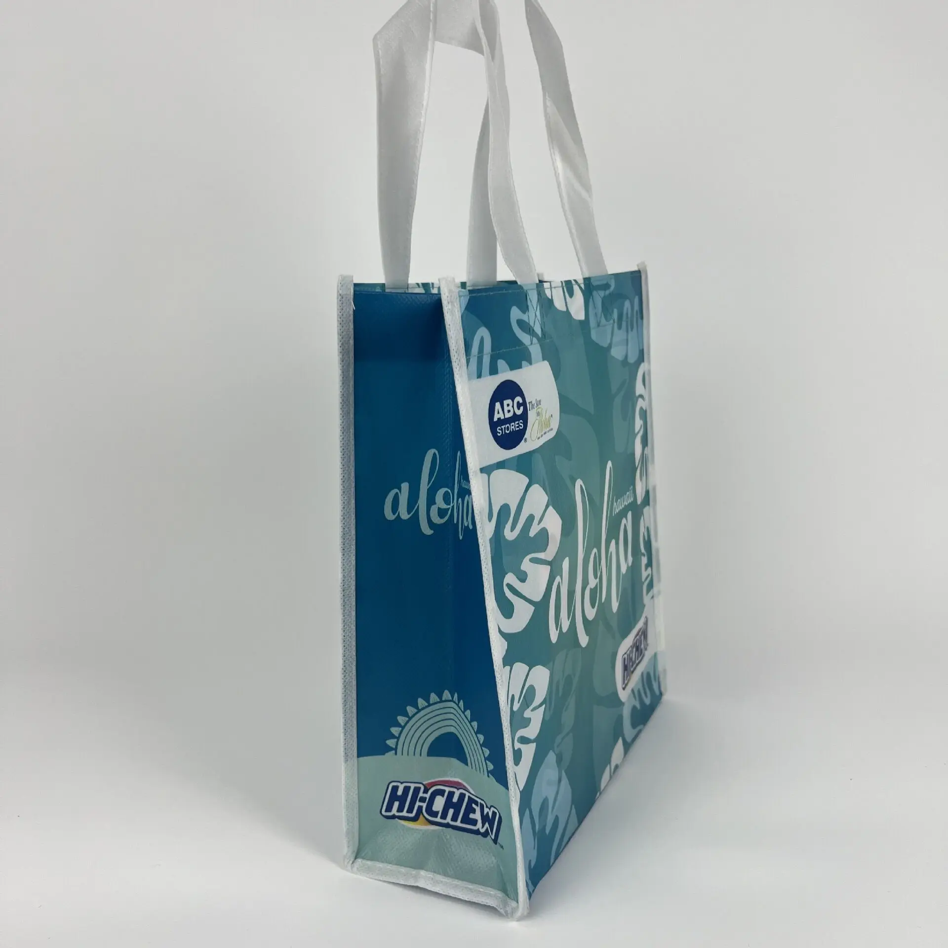 Recycled Grocery PP Laminated Custom Printed Tote Non Woven Shopping Bag With Logo