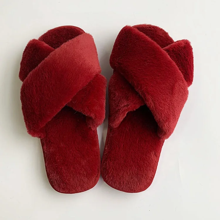 Cozy Fluffy Fur House Slippers for Women All Seasons