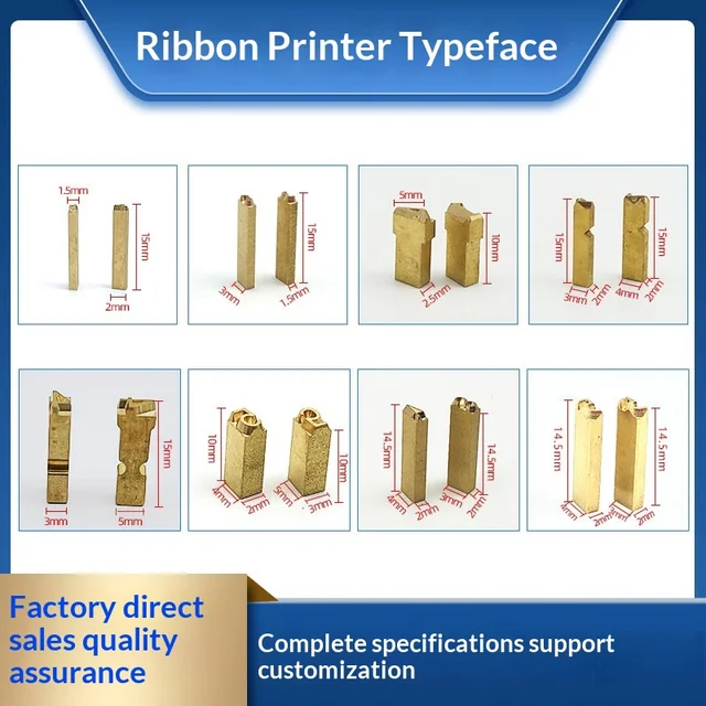 2*3*15Copper Character Coding Machine Accessories Pins & Beads for Date/Batch Coding Label Machines Made in China 6