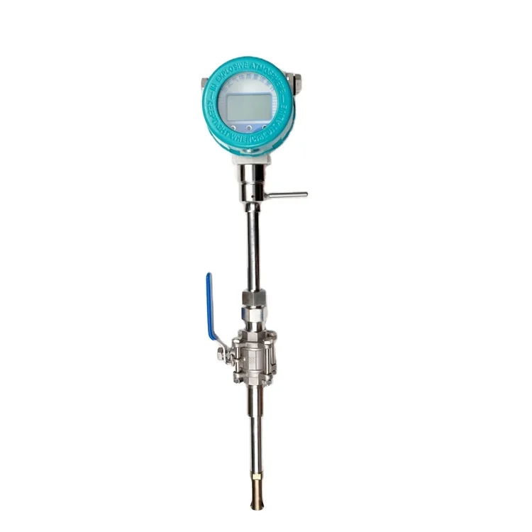 HRLS 4-20MA Thermal gas mass flowmeter compressed air oxygen nitrogen flowmeter ss304 316 flange modbus HART RS485 flowmeter