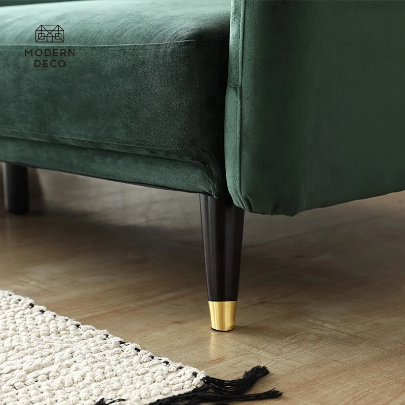 Ugoden futon pretvorni kanape moderna roza Zelena sametni krevet-sofa