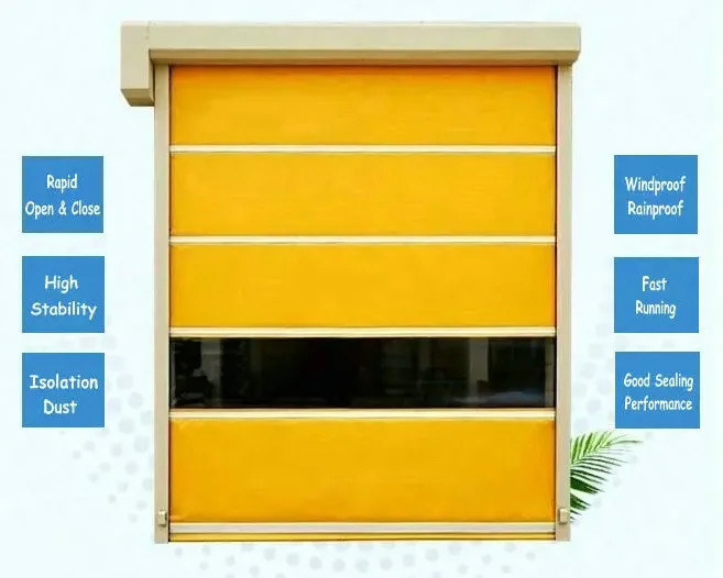 China Manufacturer Marya PVC High Speed Button Control Door Roll up Rope Control Shutter Door