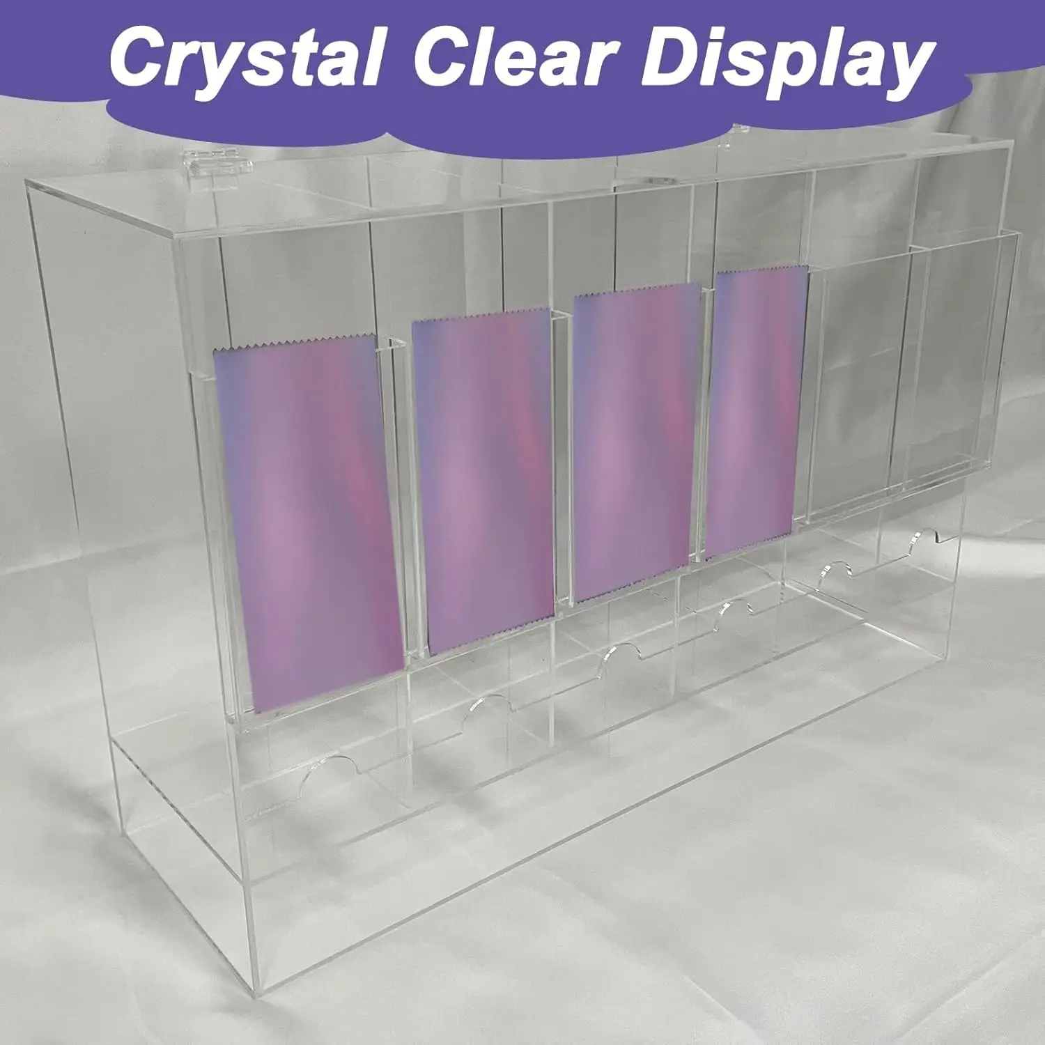 กล่องใส่การ์ดเกม TCG แบบใส 6 ช่อง สำหรับวางโชว์บนชั้นวาง