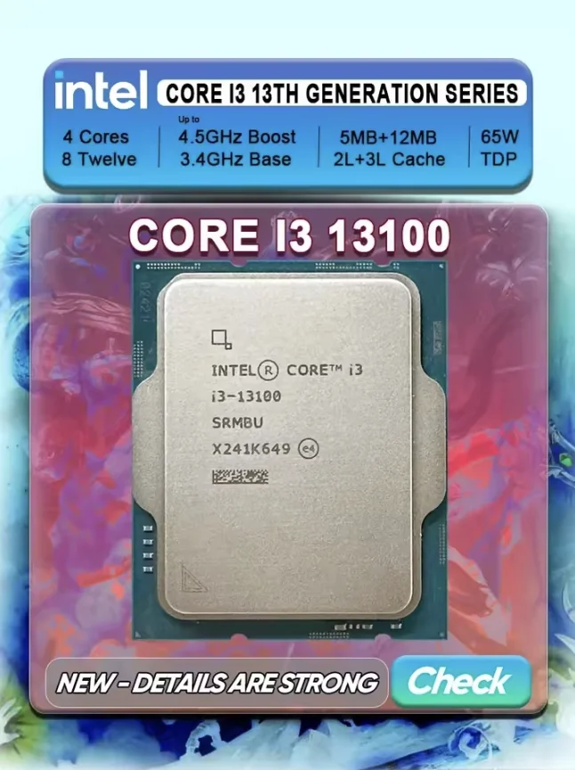 I3 13100 Used 13th Generation Intel Core Processor for Desktop