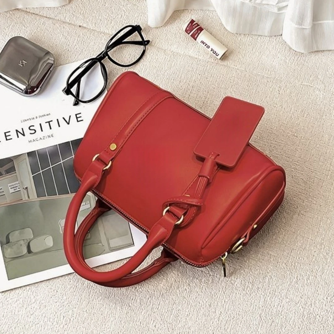 Women’s Handbag Crossbody Large Pillowcase Bag with Zip Closure Fashionable Design Polyester Bag