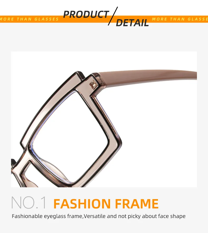 2023 Candy Color Tr90 Antiblue Light Women's Optical Glasses Lens