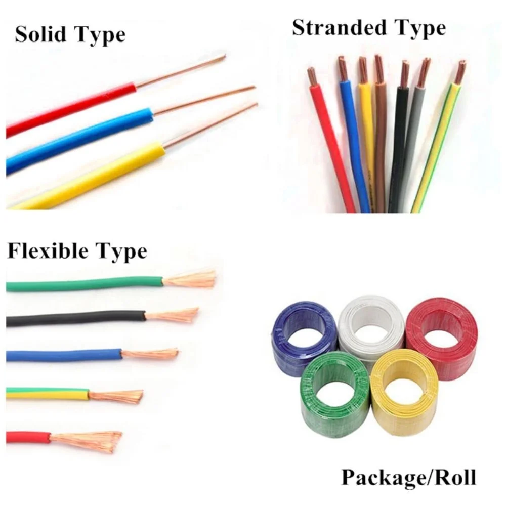 High Temperature Automotive Wire 6-22 AWG PVC Insulated Copper Cable Red Black Colors Roll Packaging