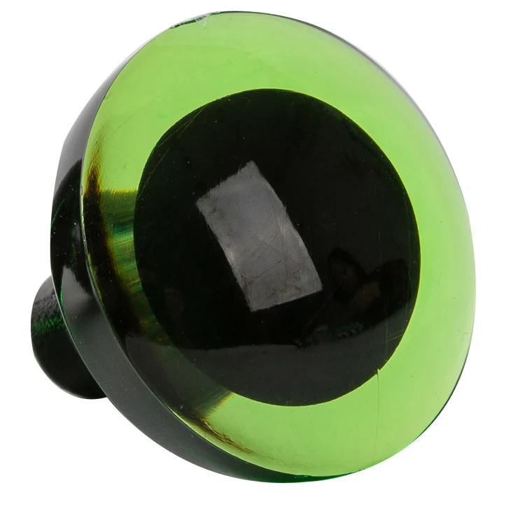 20mm Clear Trapezoid Plastic Safety Eyes with Green Glitter Non