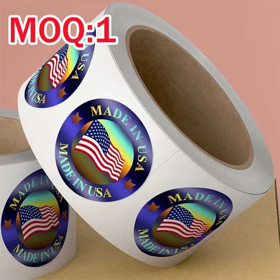 Factory Custom Design Holographic Sticker Label UV Printed Glossy Vinyl and PP for Wine Cosmetic Industries With Custom Logo