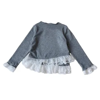 New Spring and Autumn Collection Korean-style Long-sleeved Top for Girls in 2025 Stylish Lace-trimmed Round-neck Base Layer