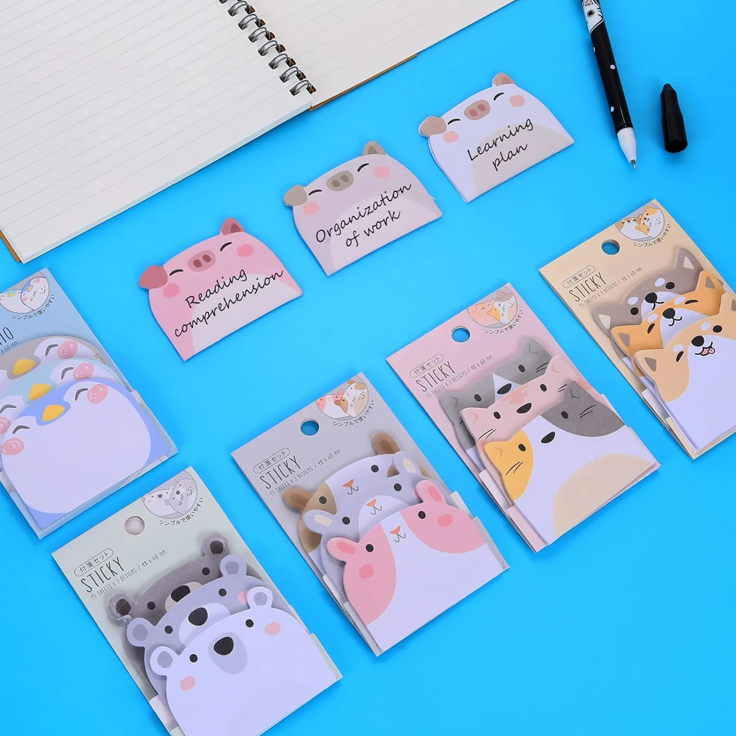 Wholesale Sticky Note Book Cute Cartoon Animal Set Of Convenience ...