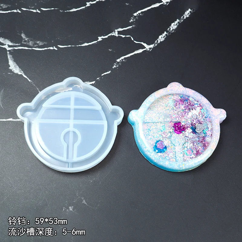 DIY Charms Pendant Jewelry Making Supplies Epoxy Silicone Resin Shaker Molds  for Keychain Decoration