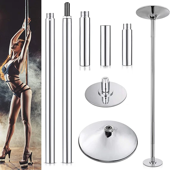 Height Adjustable Portable Dancing Pole Easy Install For Beginners And Professionals,360