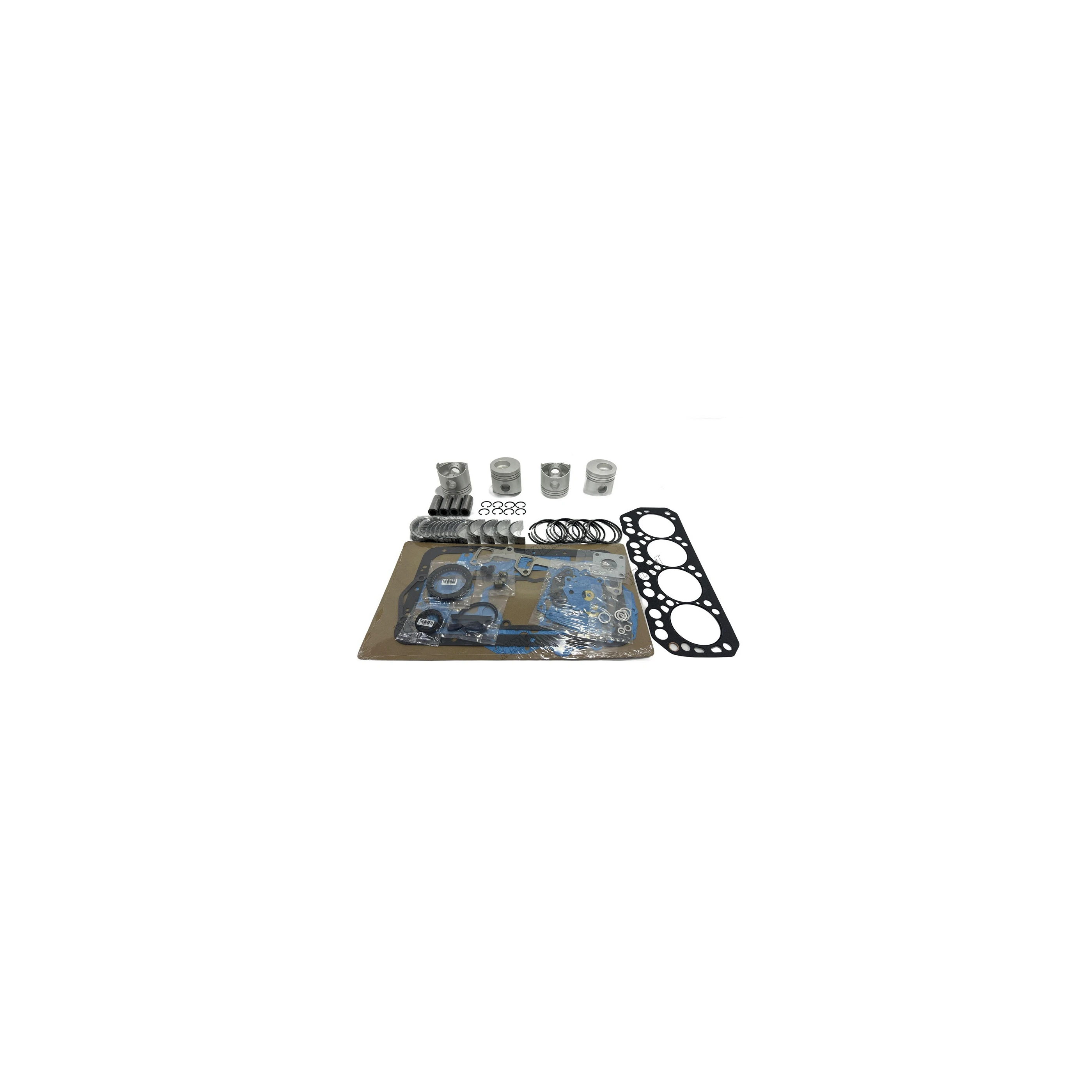For Mitsubishi K4N Overhaul Rebuild Kit Gasket Kit Engine Bearing Piston Ring + 8pcs Valves Replacement Engine Parts