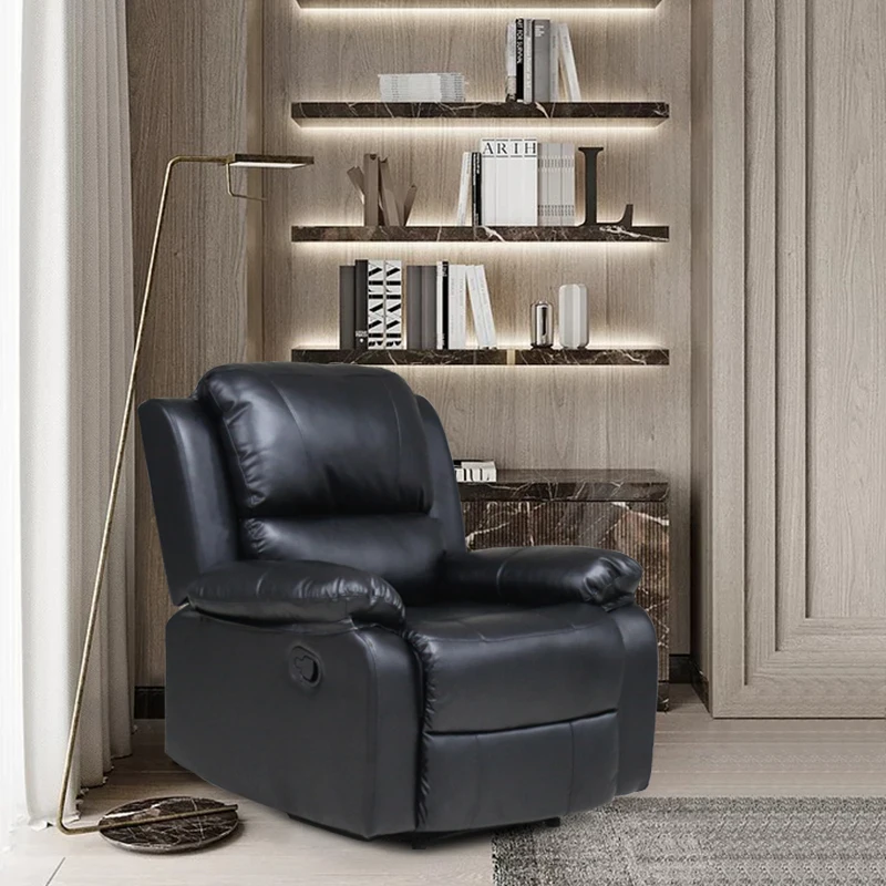Factory Price Modern Home Theater Recliner Chair Pu Leather Single