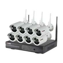 Hot Selling Outdoor Waterproof Home Security CCTV Wireless 1080P 2MP 8CH WiFi Nvr Kit