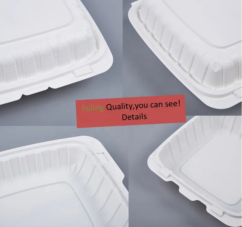 Ecopax PP225 Sandwich White Plastic Hinged Containers 250 / Case