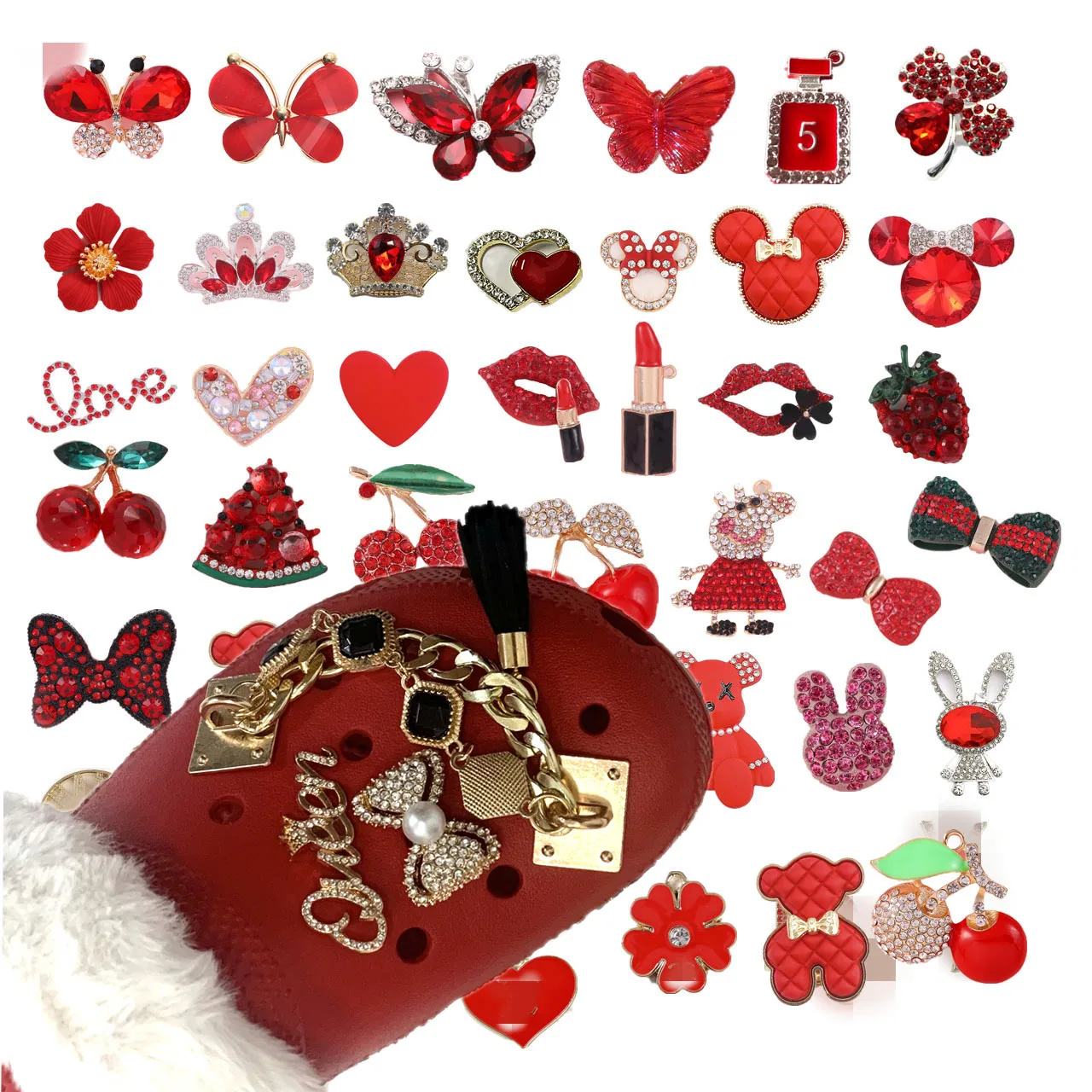 thumbnail image 2 of Bling Shoe Charms, Jewelry Chain Accessories For Mauritius 2 of 14
