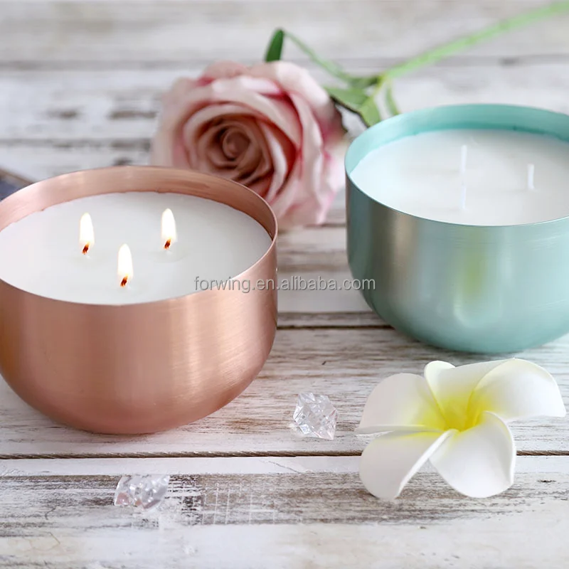 Wholesale Votive Unique Making Luxury Candle Bowl Container Metal