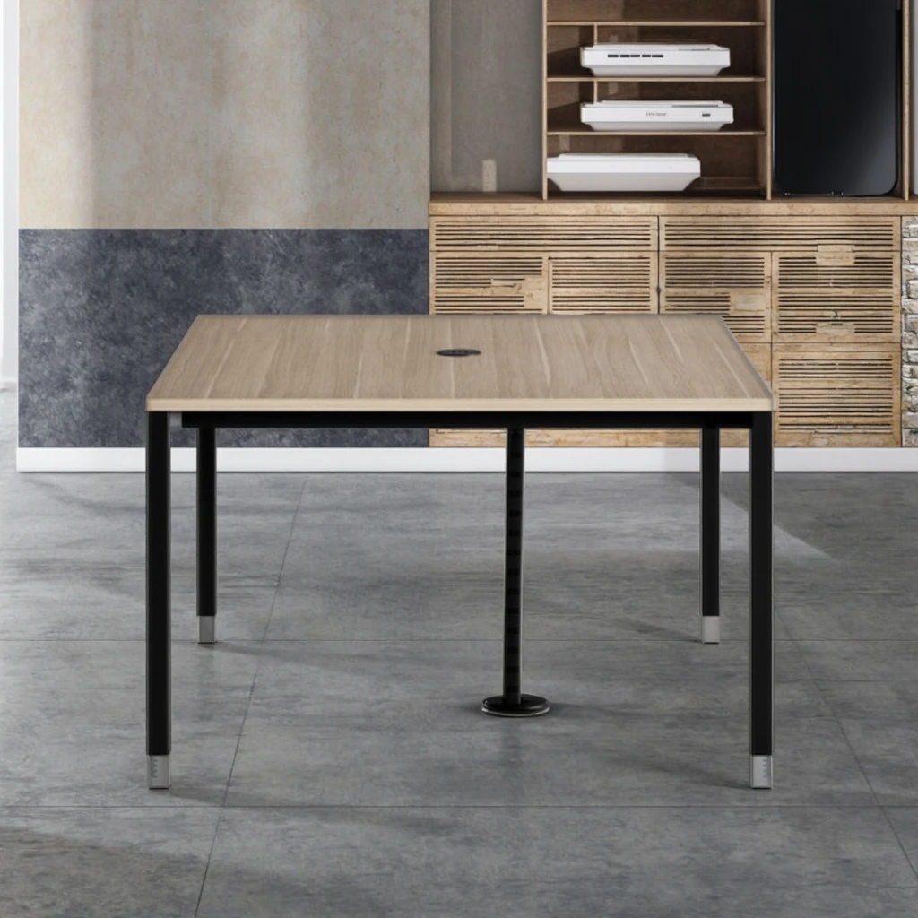 Professional Conference Desk with Integrated Power Outlet and Steel Frame for Modern Office Boardroom 2