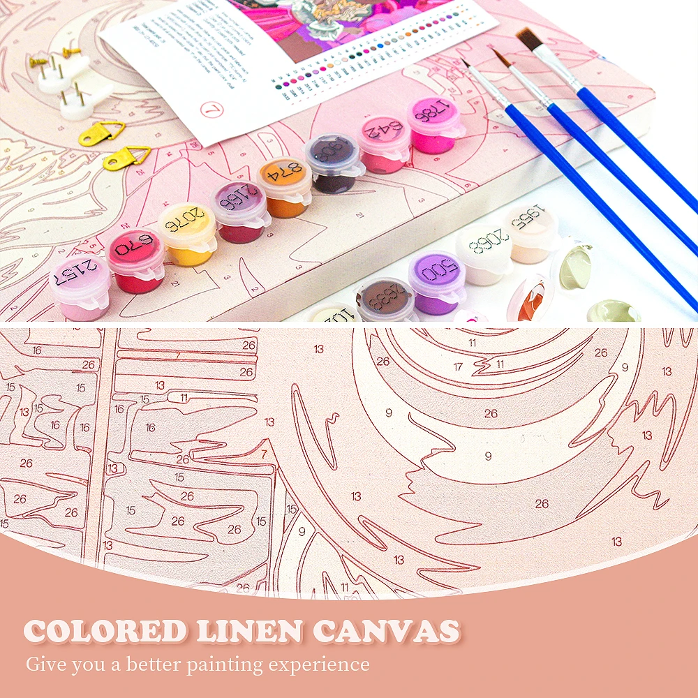 Acrylic Paint by Number Garden Scenery Drawing on Canvas DIY a Flock of Ducks Pictures by Numbers for Adult Kits Art Gift Home