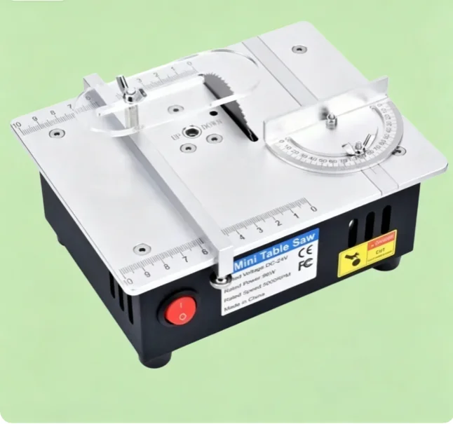TEBAK Mini Multifunctional Electric Bench Table Saw, Household DIY Desktop Woodworking Cutting Cutter Machine