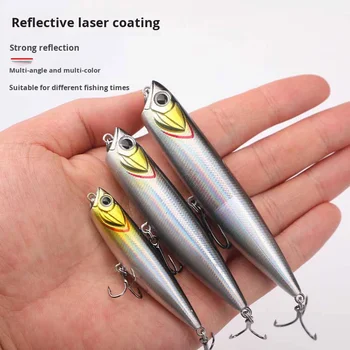 Long Cast Floating Pencil Minnow Lua Lure for Freshwater Sea Fishing Carp Perch Trout Catfish Bass Mandarin Fish Made ABS – Minnow – view 3