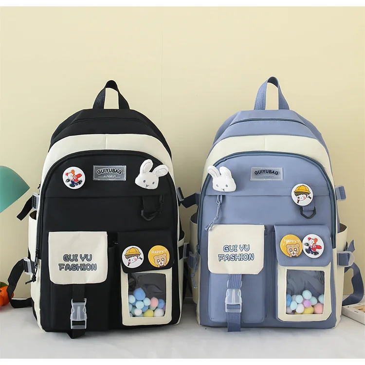 Hot sale children double shoulder cartoon school bags for kids