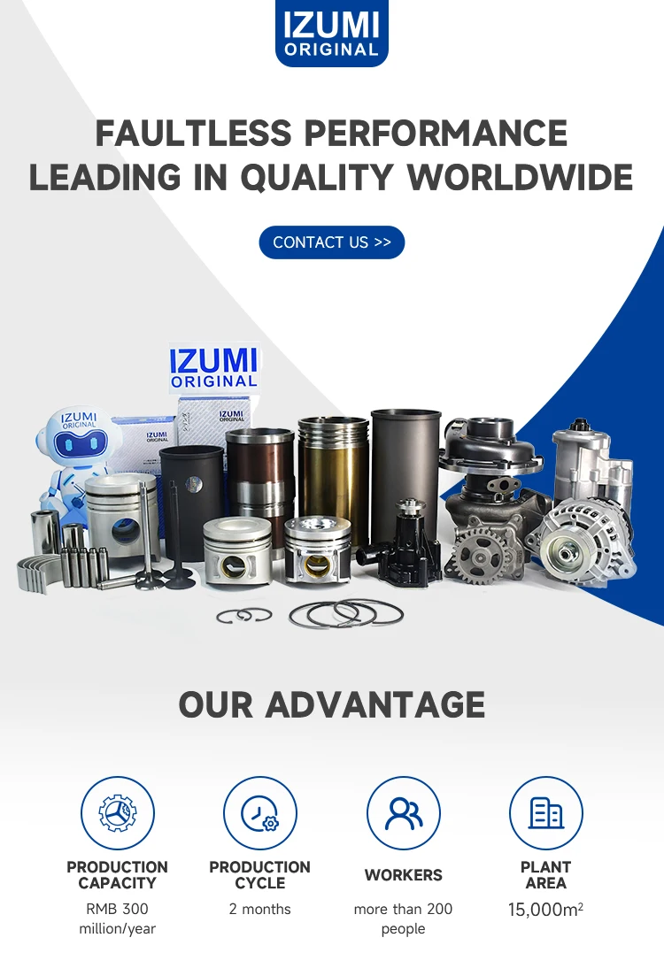 IZUMI original engine rebuild kit 4HF1 IZUMI liner kit 4HG1 4HE1 4HG1 4HL1 4JB1 4JG2 full repair kit for ISUZU excavator truck factory