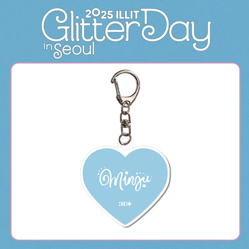 KPOP ILLIT Acrylic Keychains Wonhee Moka GLITTER DAY in SEOUL MD