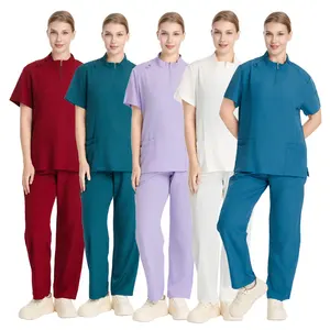 Wholesale Custom Women's Scrubs Uniforms Set Hospital Medical Uniform Doctor Nurse Scrubs Set