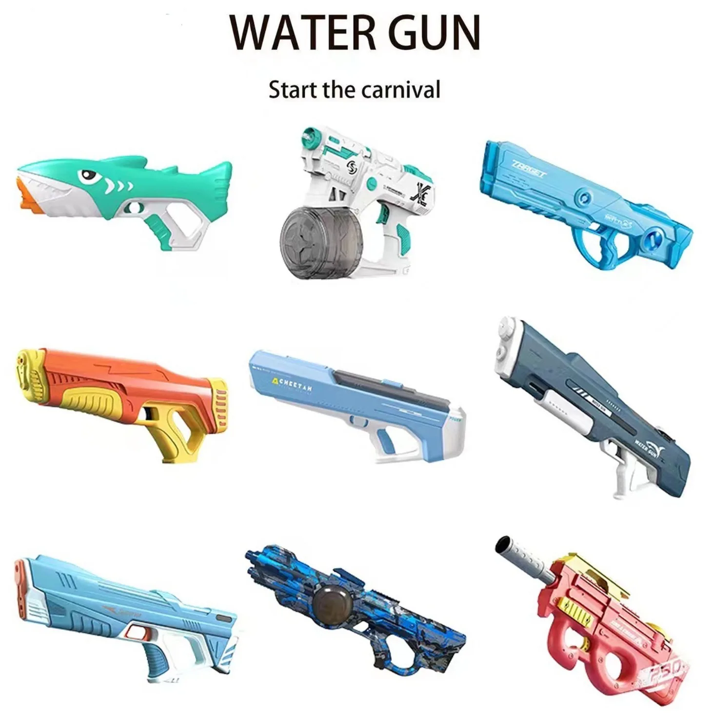 Plastic Electric Water Sprinkler Blastergun Toy Summer Automatic Water ...